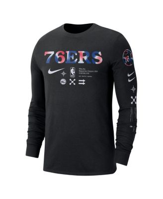 Men's Black Philadelphia 76ers Essential Air Traffic Control Long Sleeve T-shirt