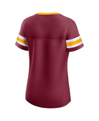 Women's Burgundy Washington Commanders Original State Lace-Up T-shirt