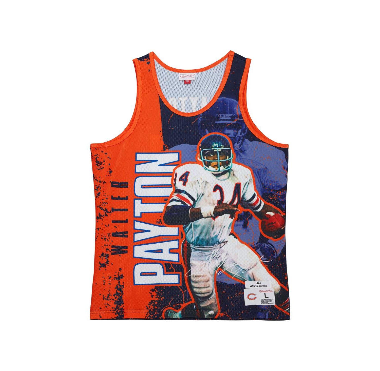Men's Walter Payton Navy Chicago Bears 1983 Player Burst Tank Top