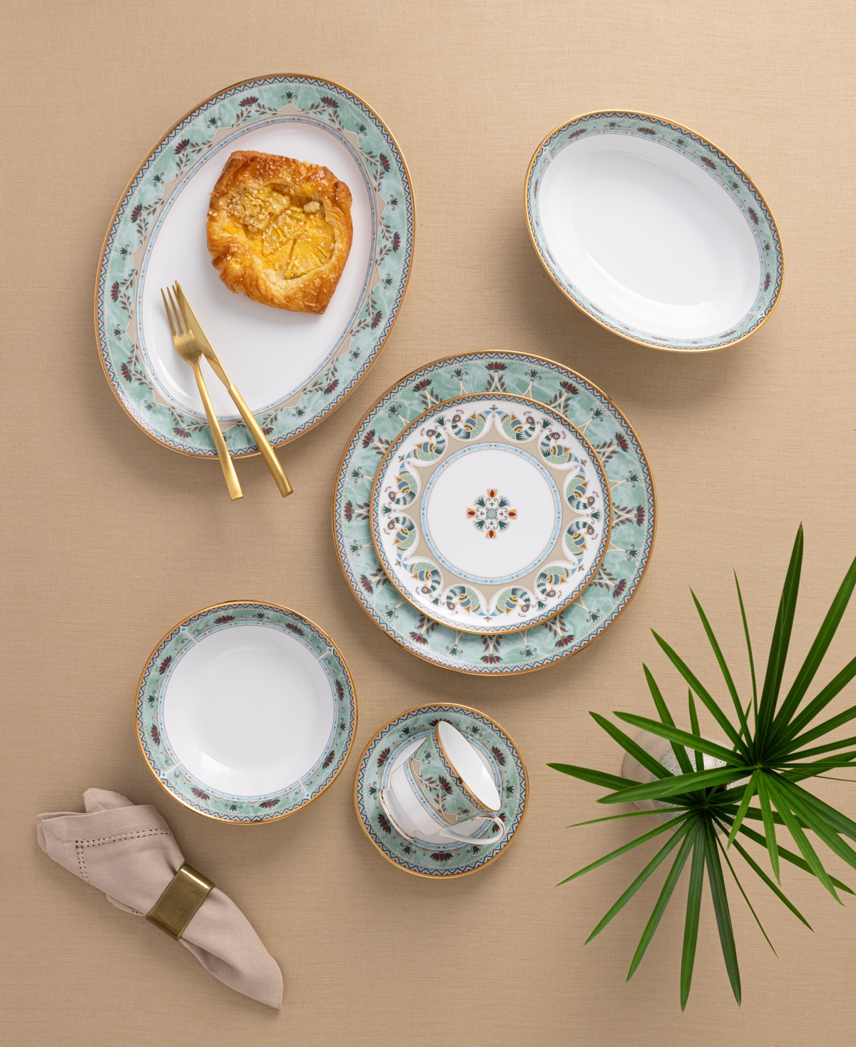 Noritake Serene Garden 4 Piece Cups Set, oz, Service for 4