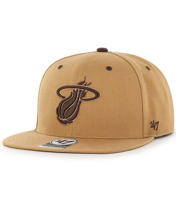 Men's '47 Tan Miami Heat Toffee Captain Snapback Hat