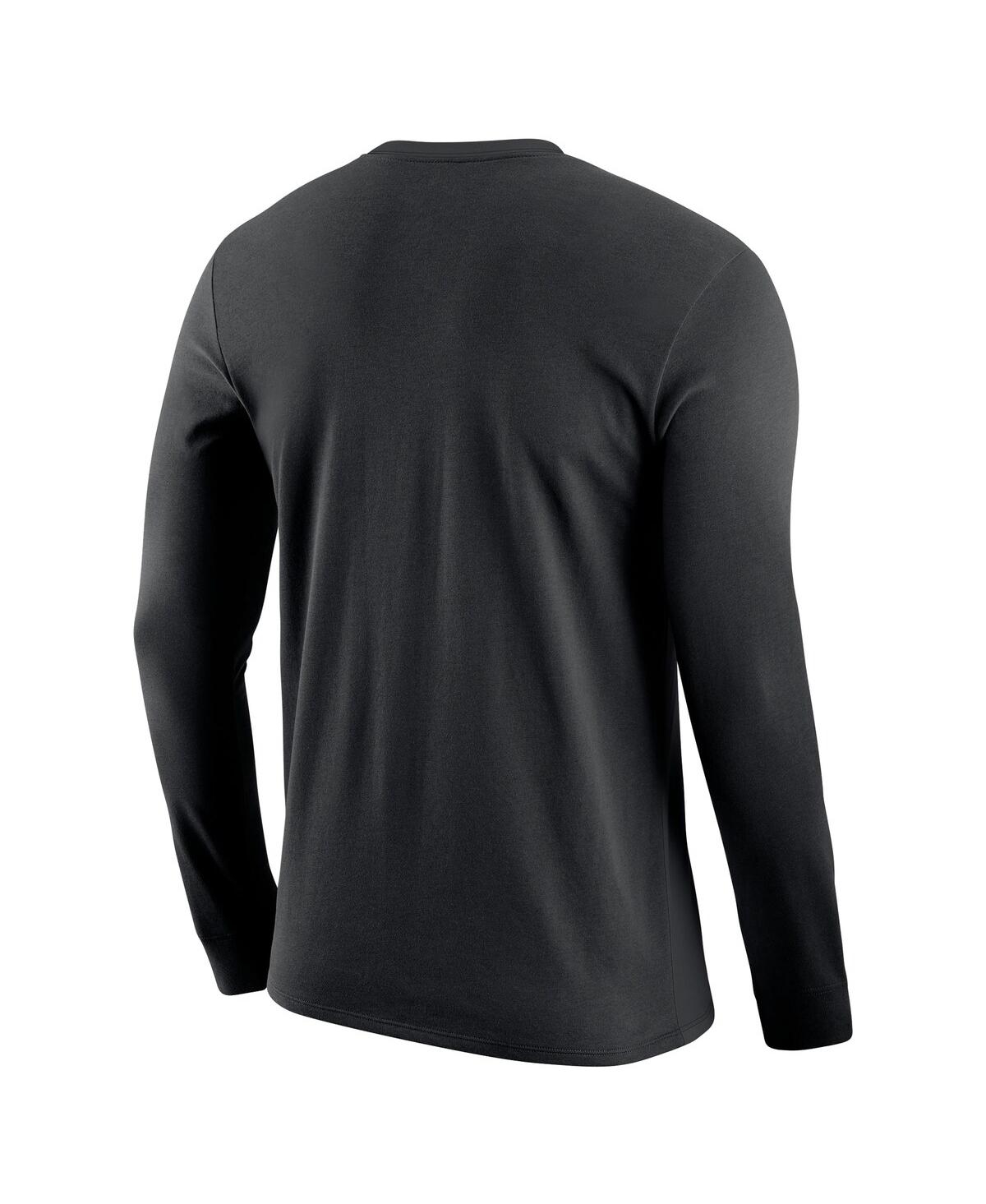 Shop Nike Men's  Black Oregon Ducks Basketball Long Sleeve T-shirt