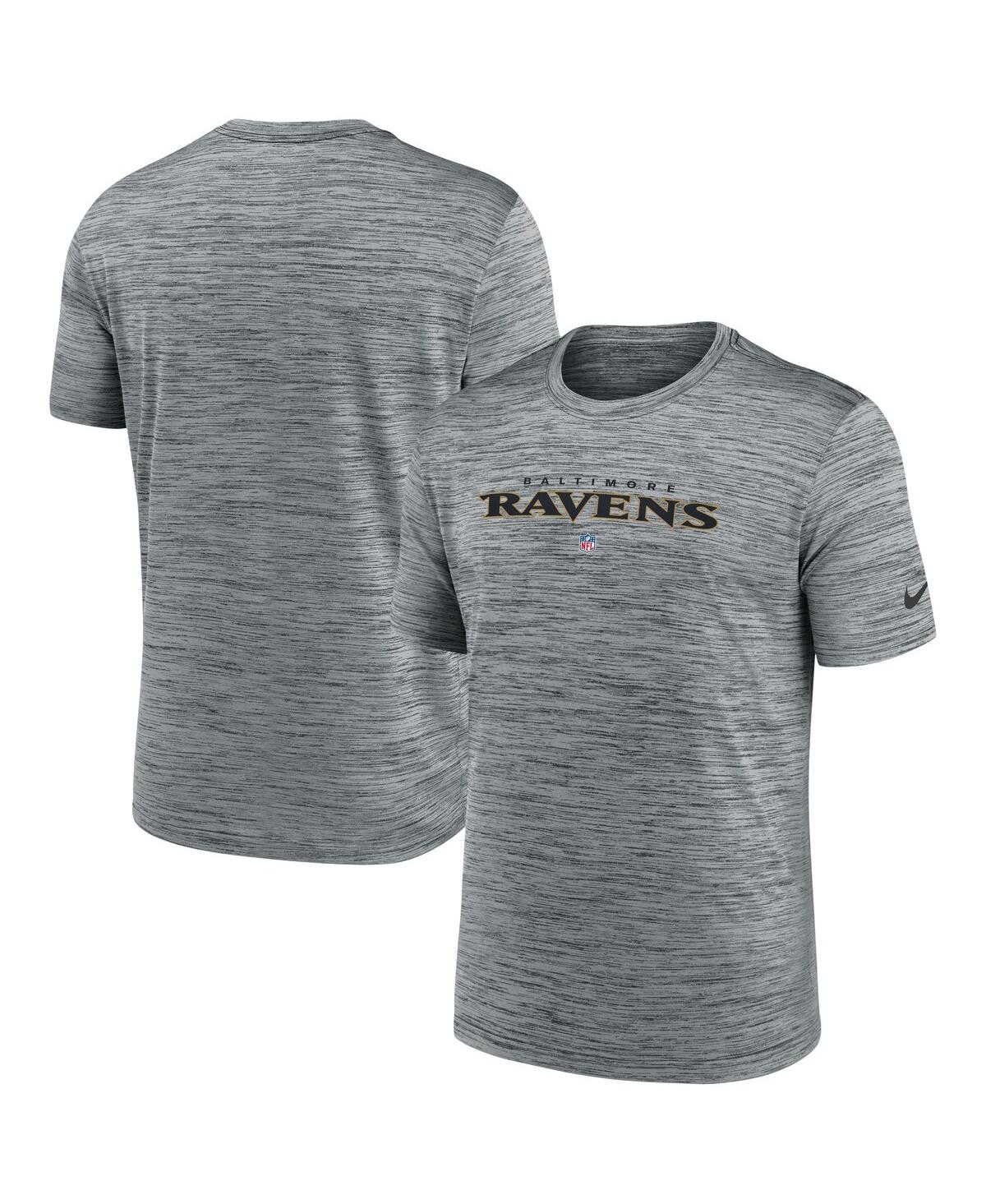 Nike Men's Dri-fit Sideline Velocity (nfl Baltimore Ravens) T-shirt In Grey