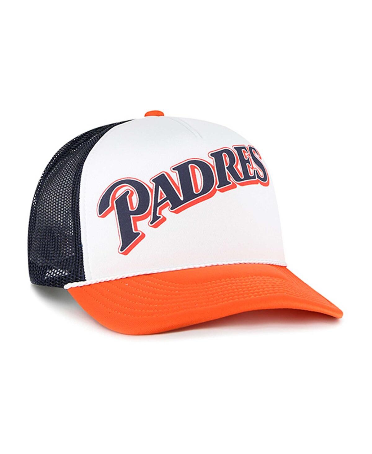 Men's '47 BrandSan Diego Padres Foam Front Script Trucker Snapback Hat - White