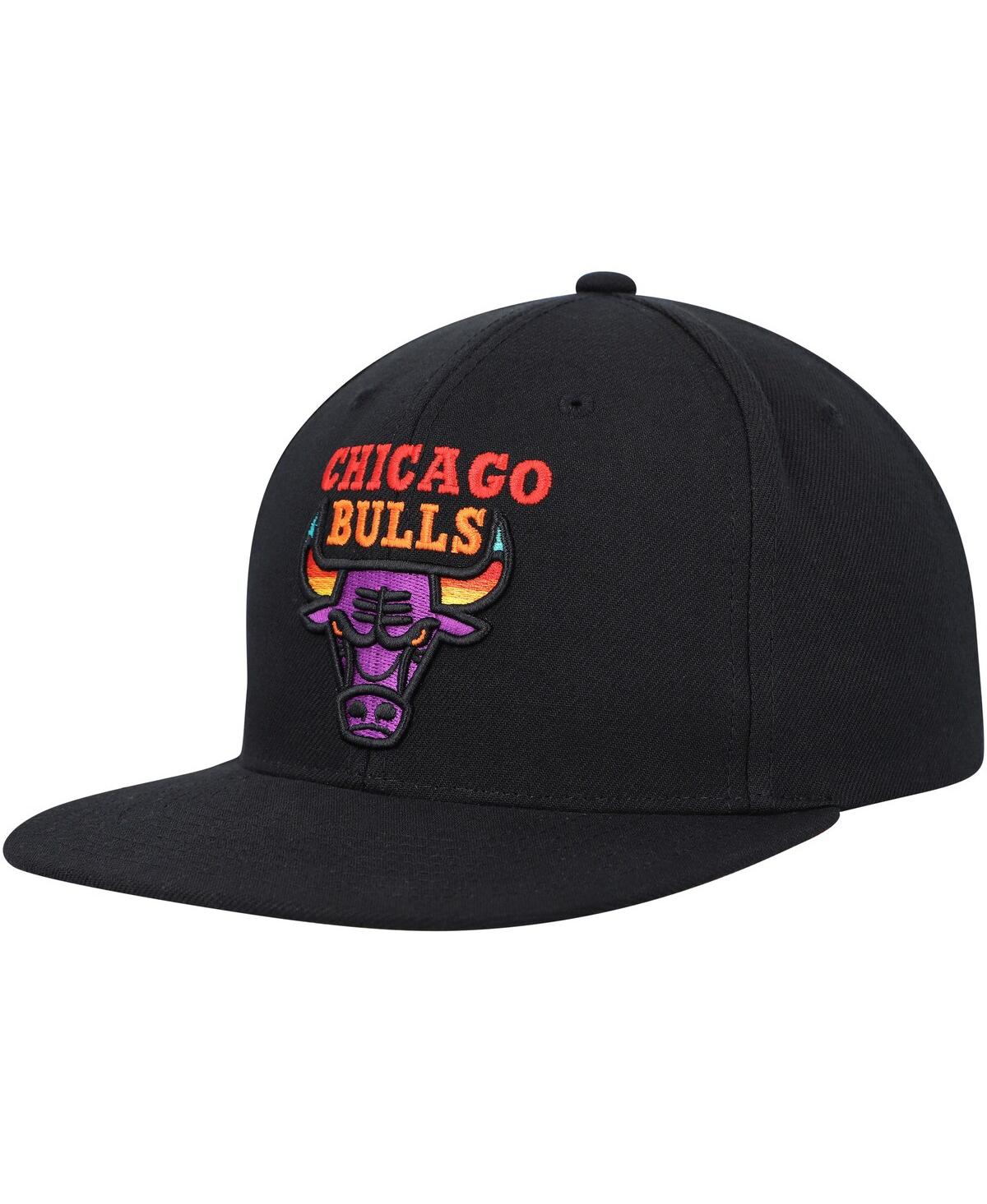 Mitchell & Ness Men's  Black Chicago Bulls Soul High-grade Fade Undervisor Snapback Hat In Black