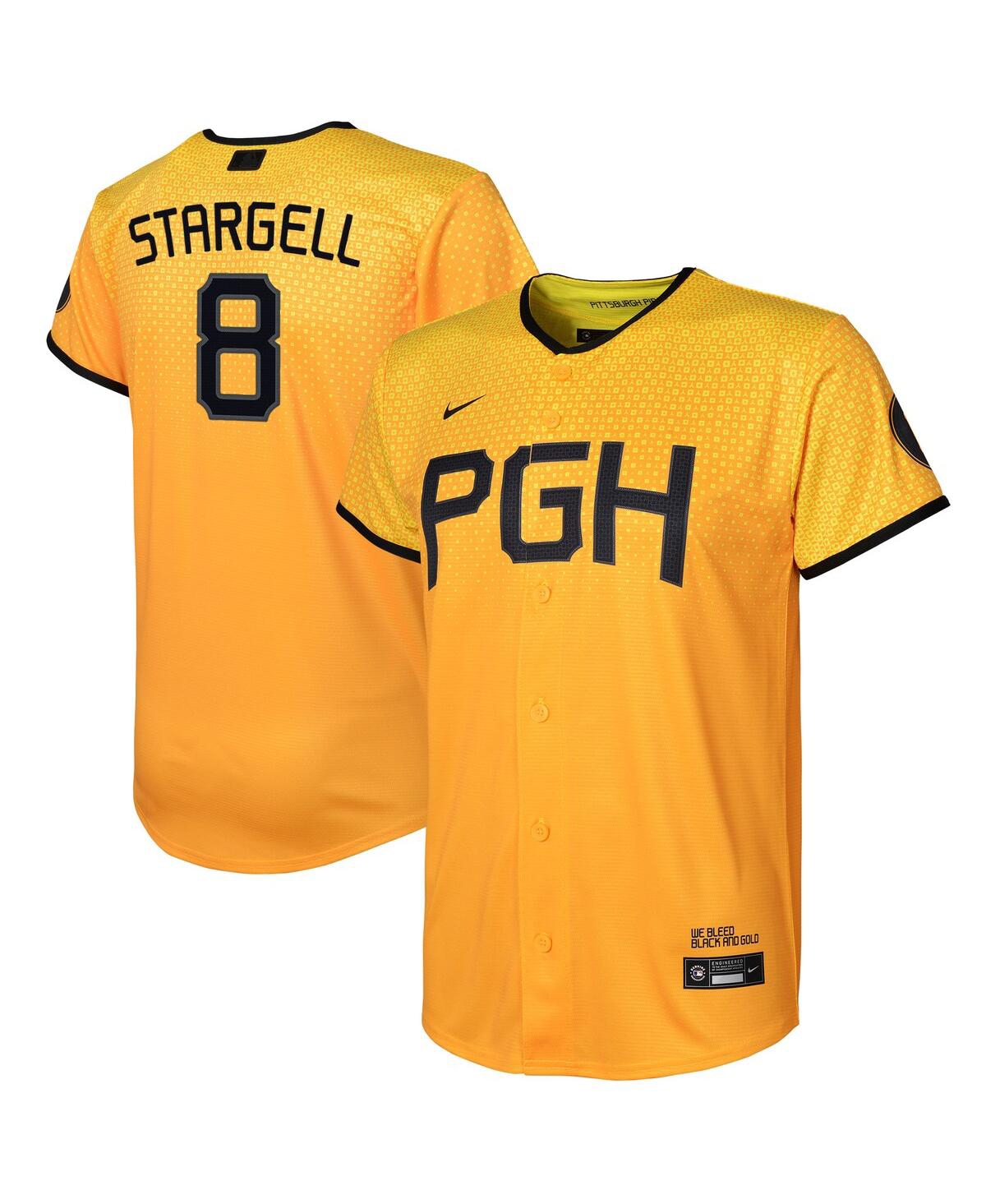 Big Boys and Girls Nike Willie StargellPittsburgh Pirates 2023 City Connect Replica Player Jersey - Gold