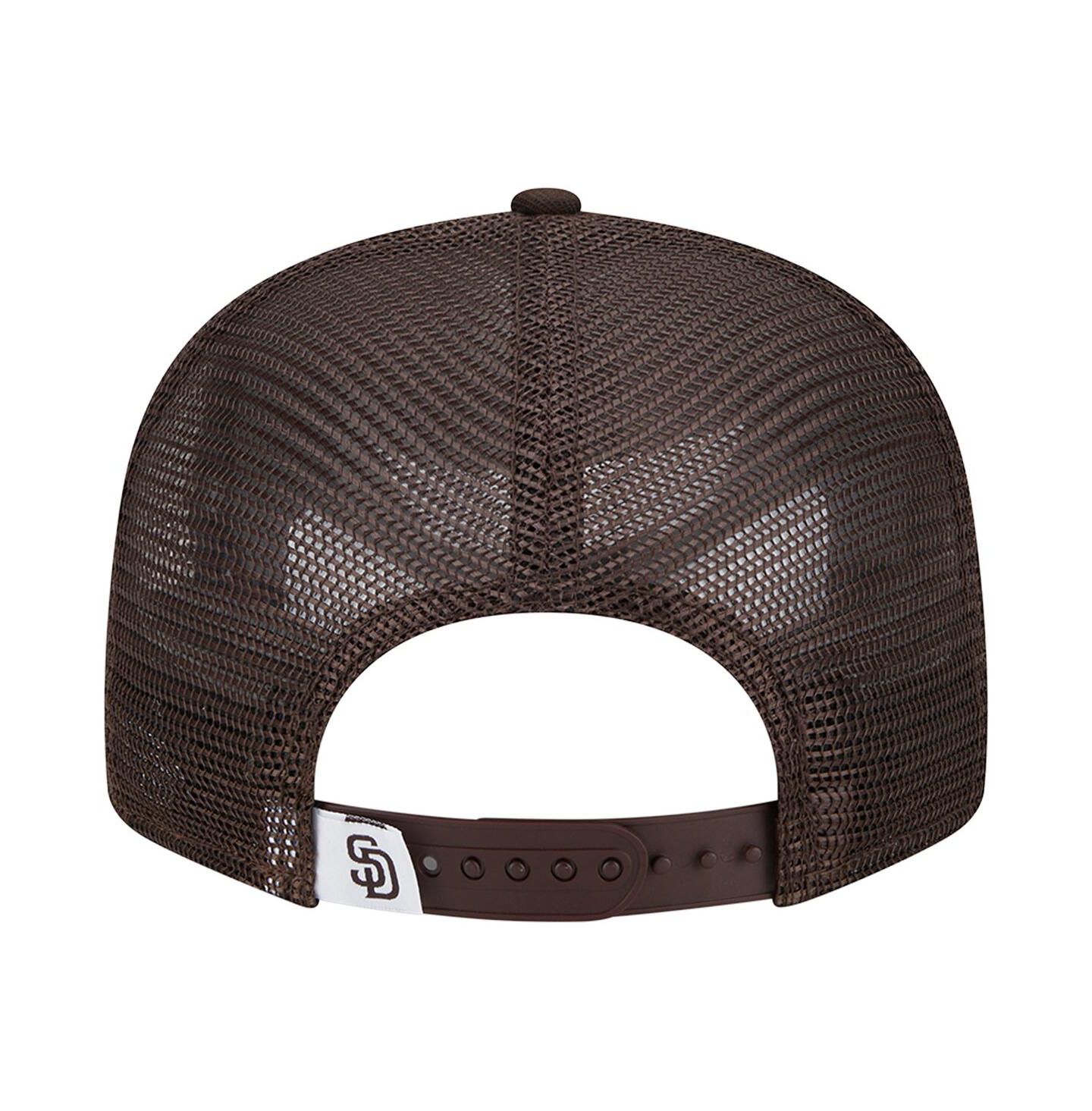 Мужская кепка New Era Brown San Diego Padres Team Color Trucker 9FIFTY Snapback Hat — фото 5
