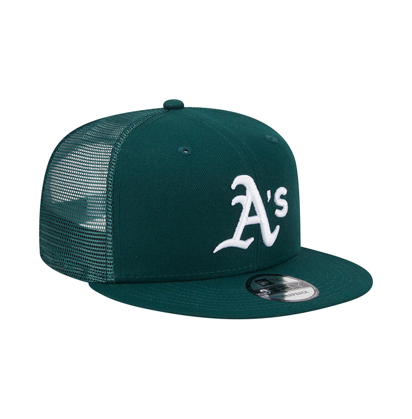 Мужская кепка New Era Green Oakland Athletics Team Color Trucker 9FIFTY Snapback Hat — фото 5