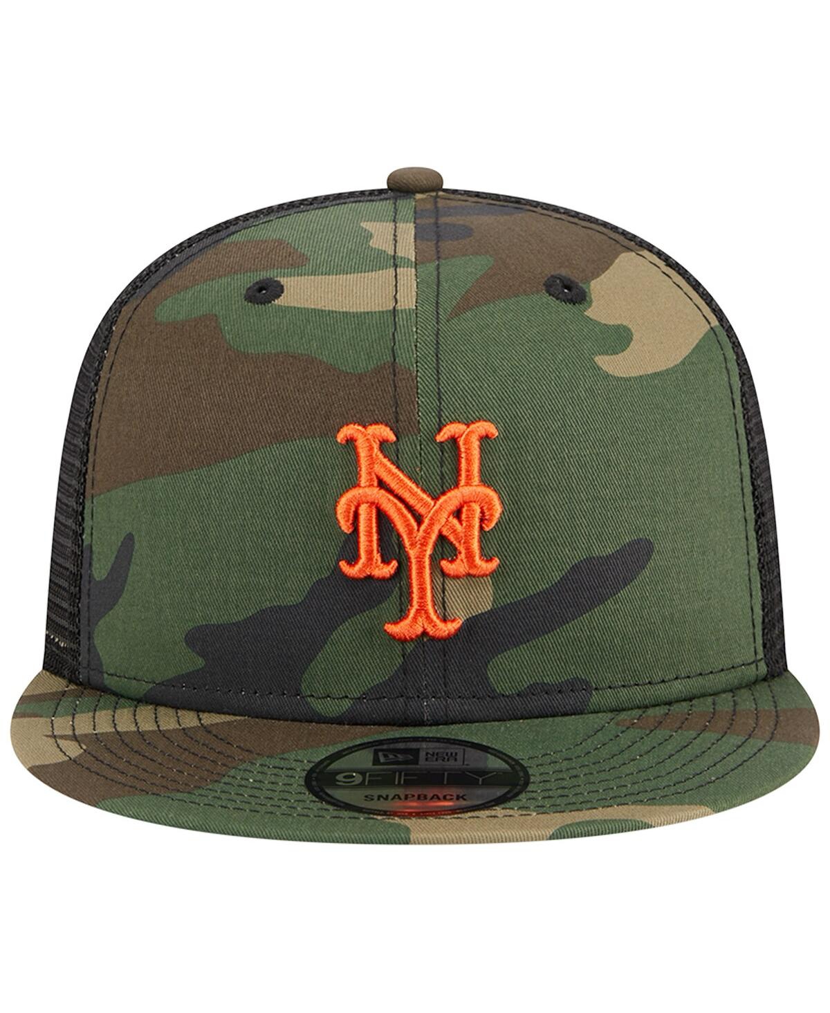 New Era Men's  Camo New York Mets Woodland Camo Trucker 9fifty Snapback Hat In Camo