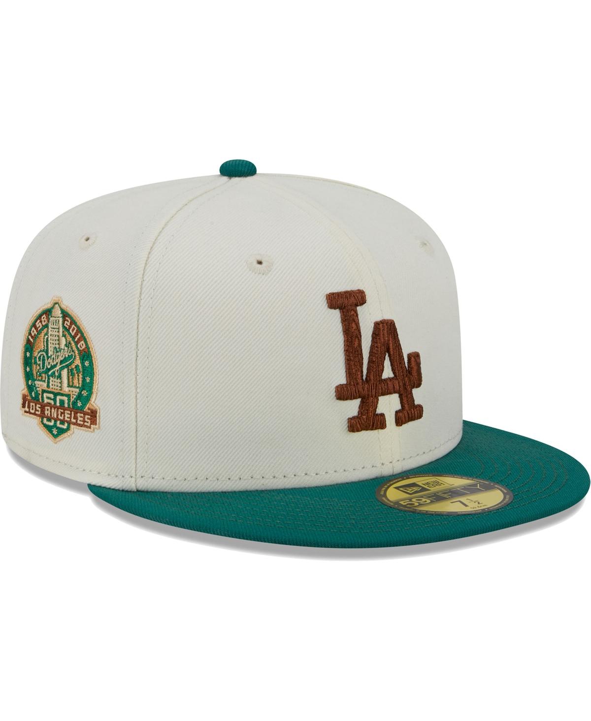 New Era Men's  White Los Angeles Dodgers Cooperstown Collection Camp 59fifty Fitted Hat