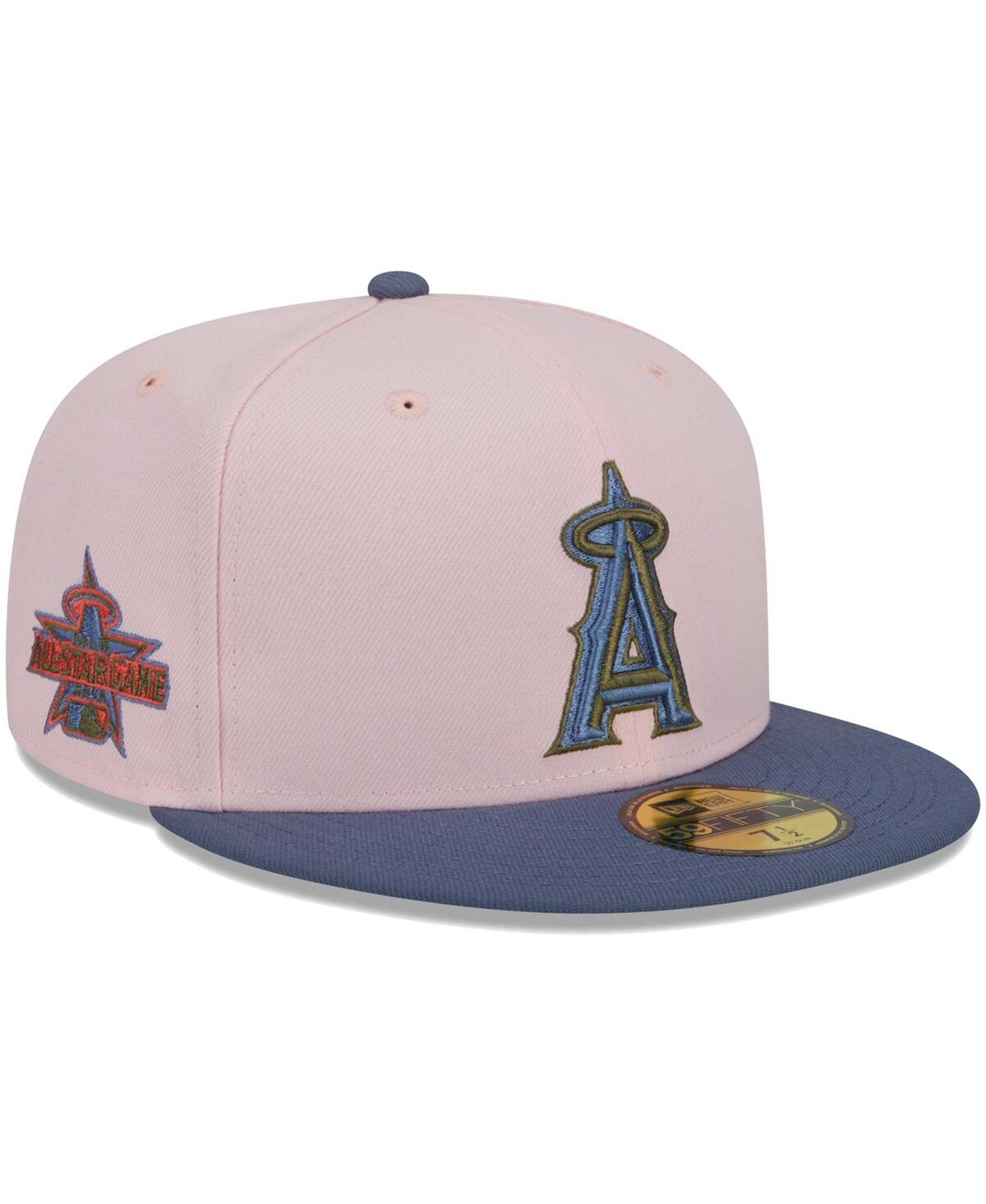 Men's New Era Blue Los Angeles Angels Olive Undervisor 59FIFTY Fitted Hat - Blue