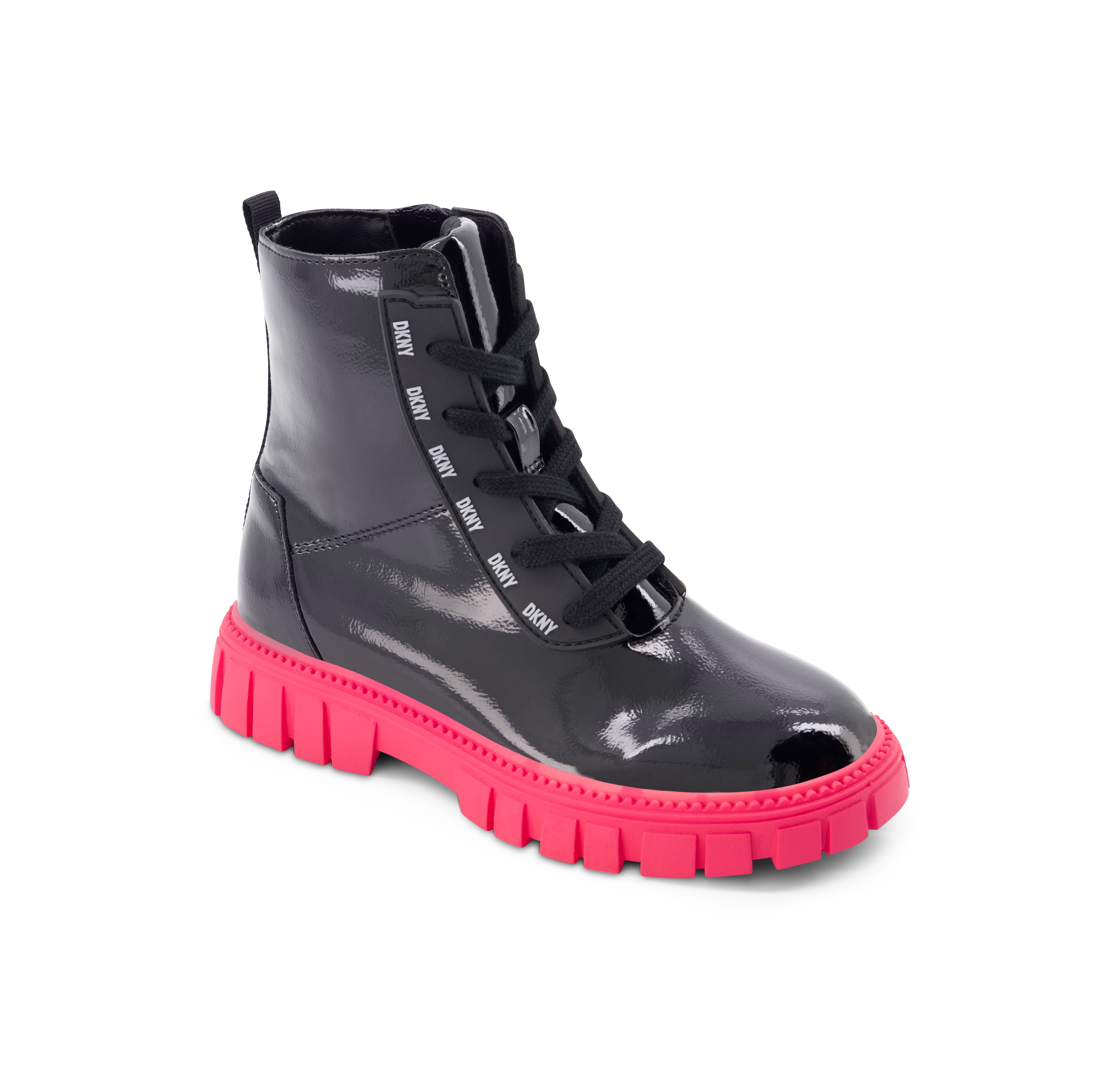 Dkny Toddler Girls Carrie Combat Zipper Closure Lace-Up Boots