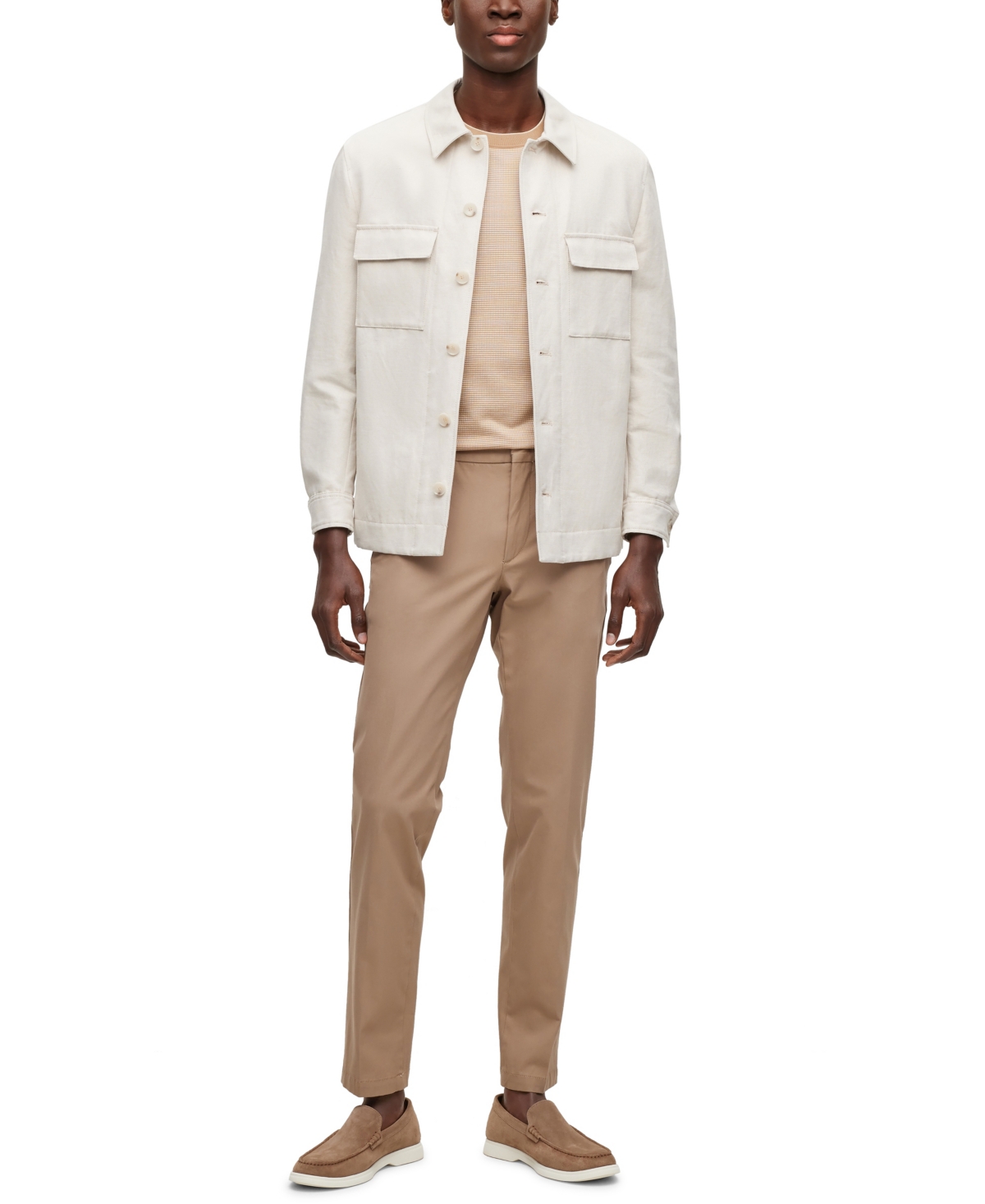 Hugo Boss Boss By  Men's Stretch Slim-fit Chinos In Open Beige