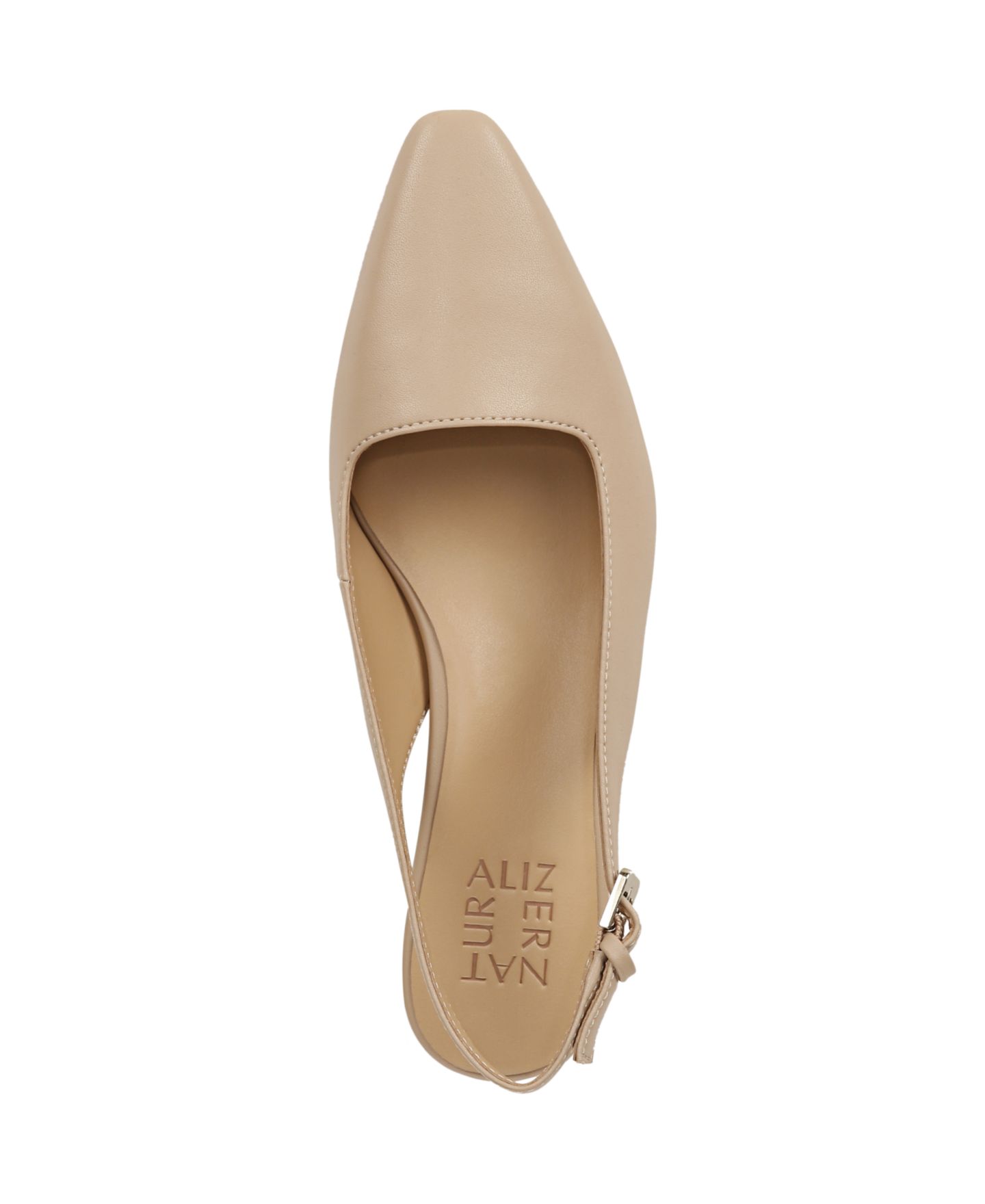 Женское платье Naturalizer Ginger Snip Toe Dress Slingbacks, цвет: Бежевая искусственная кожа — фото 4