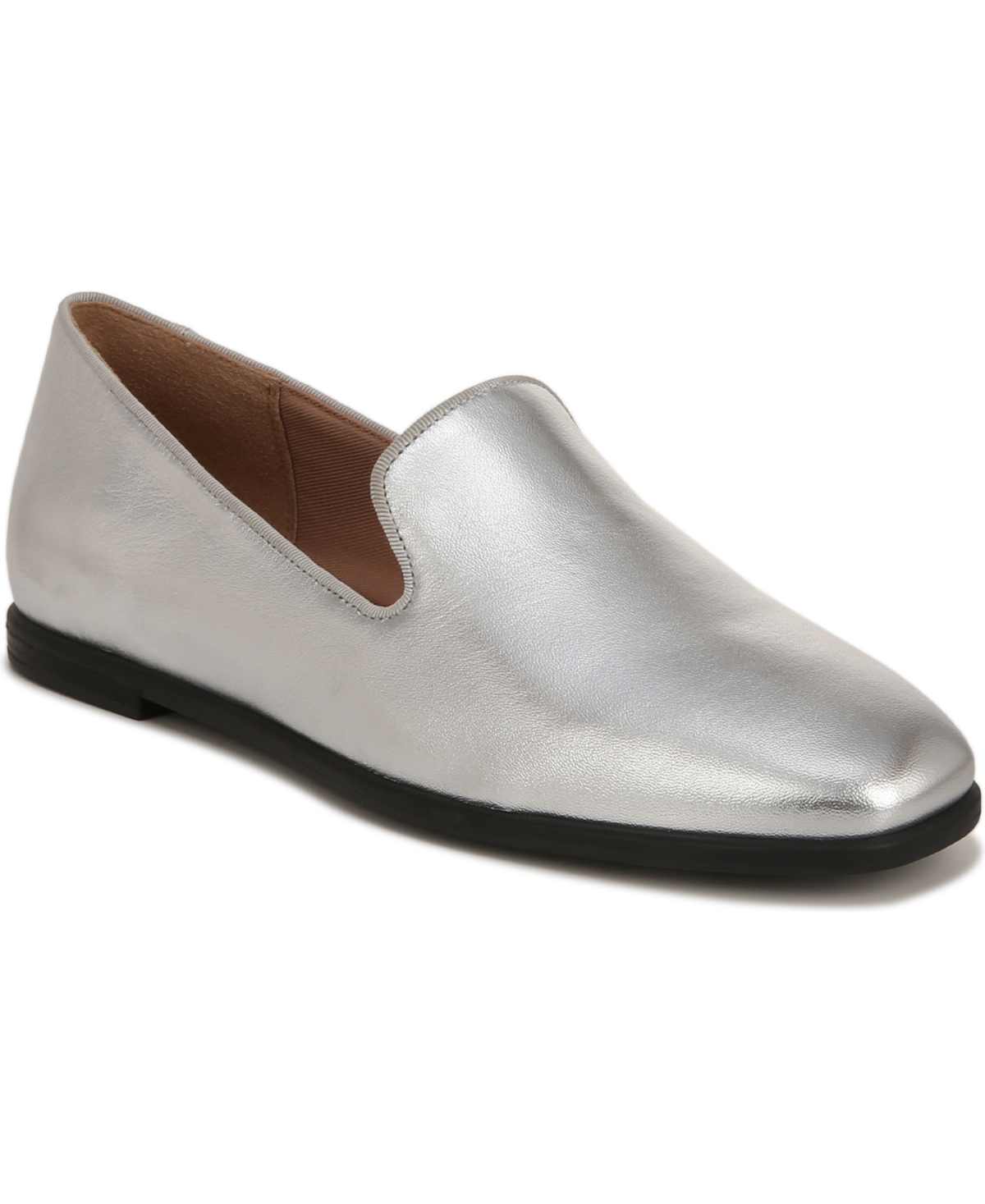 Naturalizer Effortless Slip-on Loafers In Silver Leather