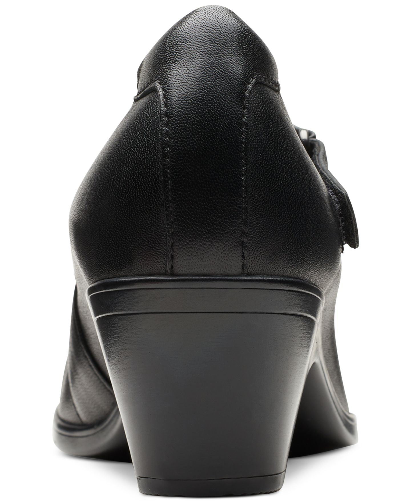 Женские туфли Clarks Emily Mabel Asymmetric Mary Jane, цвет: Чёрный кожаный — фото 6