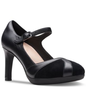 Clarks womens black pumps online