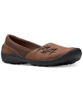 Clarks - Women's Fiana Ease Side-Laced Slip-On Shoes