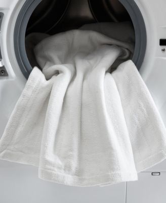 All Over Rib Cotton Reversible Blanket, Full/Queen