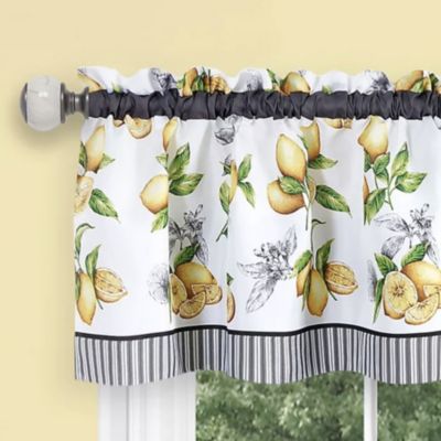 Country Lemons Complete Cafe Style Kitchen Curtain Tier & Valance Set