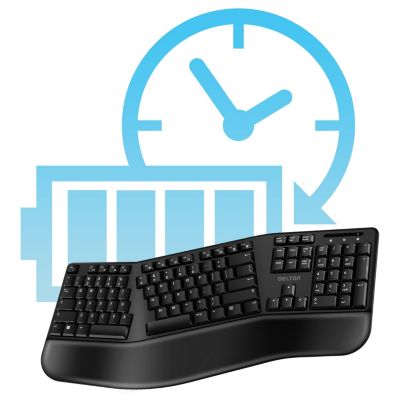 S12 Wireless Ergonomic Keyboard & Optical Vertical Mouse Set (DKMKITERG12-WB)