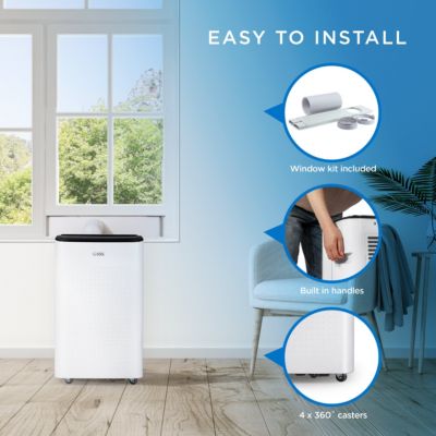 9,000 BTU Portable Air Conditioner with Dehumidifier, Fan, Wi-Fi & Alexa Control for Rooms up to 450 Sq Ft