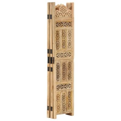 Hand carved 5-Panel Room Divider 78.7"x65" Solid Mango Wood