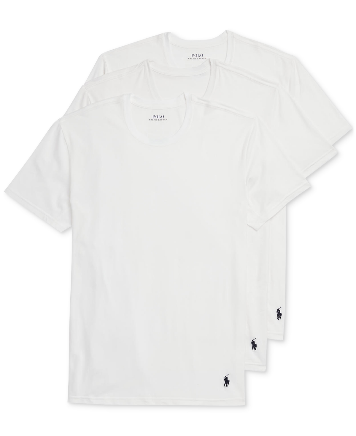 Polo Ralph Lauren Men's 3-pk. 4d Flex Cooling Crewneck Undershirts In White