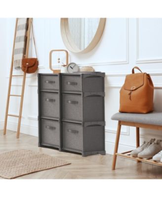 Heavy Duty 6 Cube Storage Organizer with Fabric Storage Bins