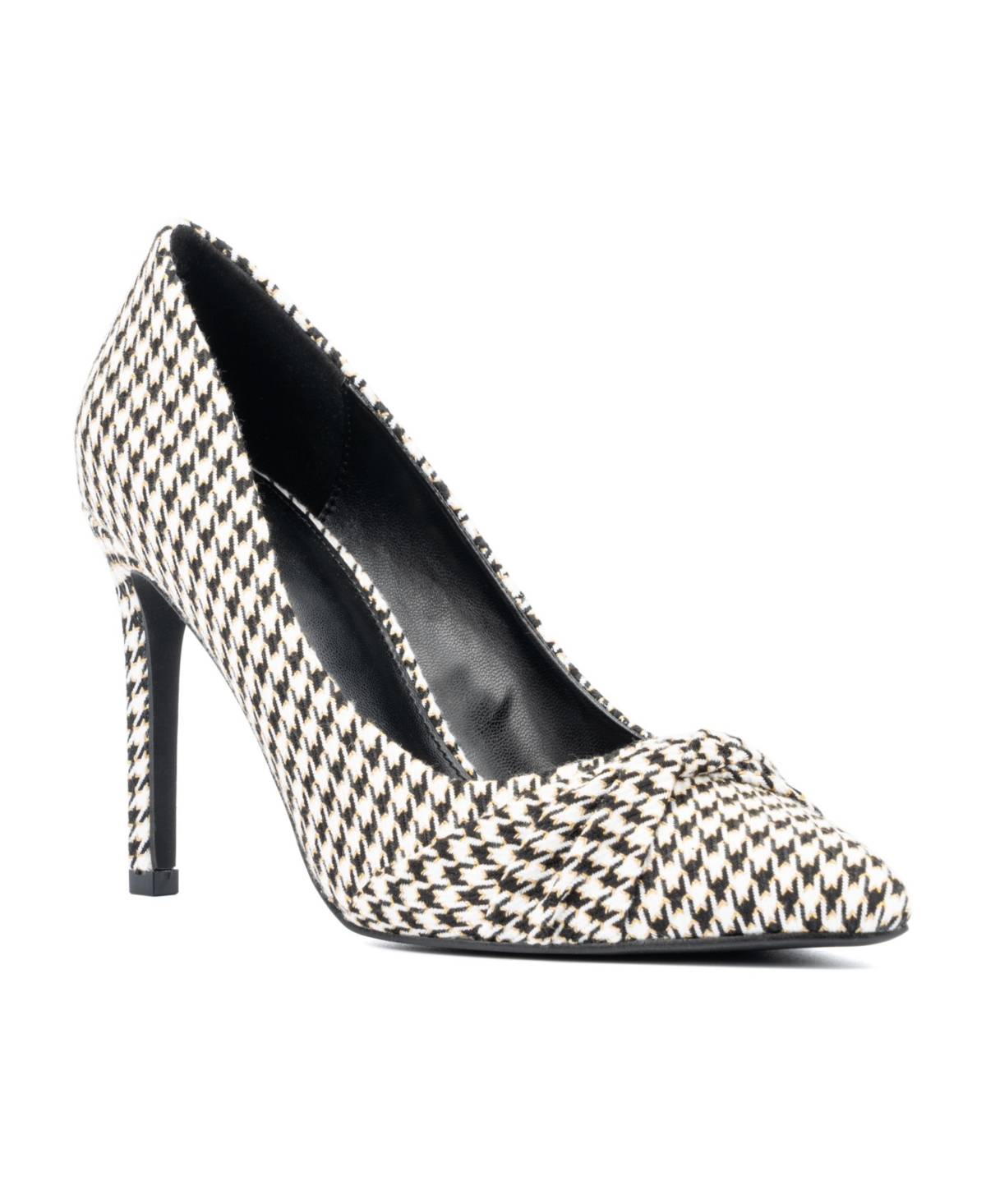 Women's Monique- Knotted Pointy High Heels Pumps - Black pattern
