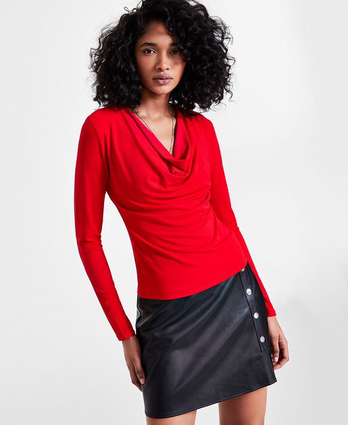Macy's cowl discount neck tops