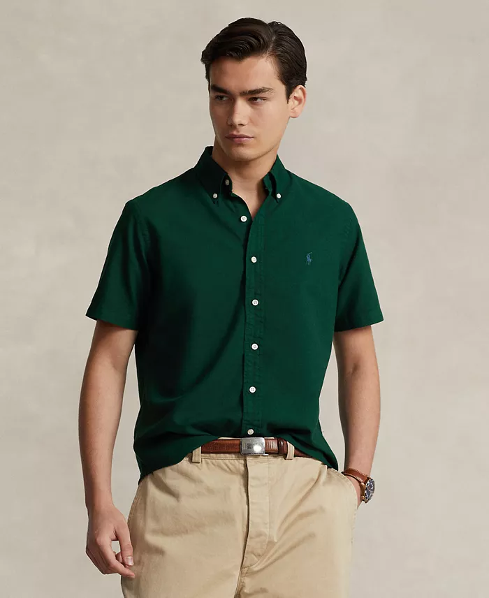 Men's Cotton Classic-Fit Garment-Dyed Oxford Shirt