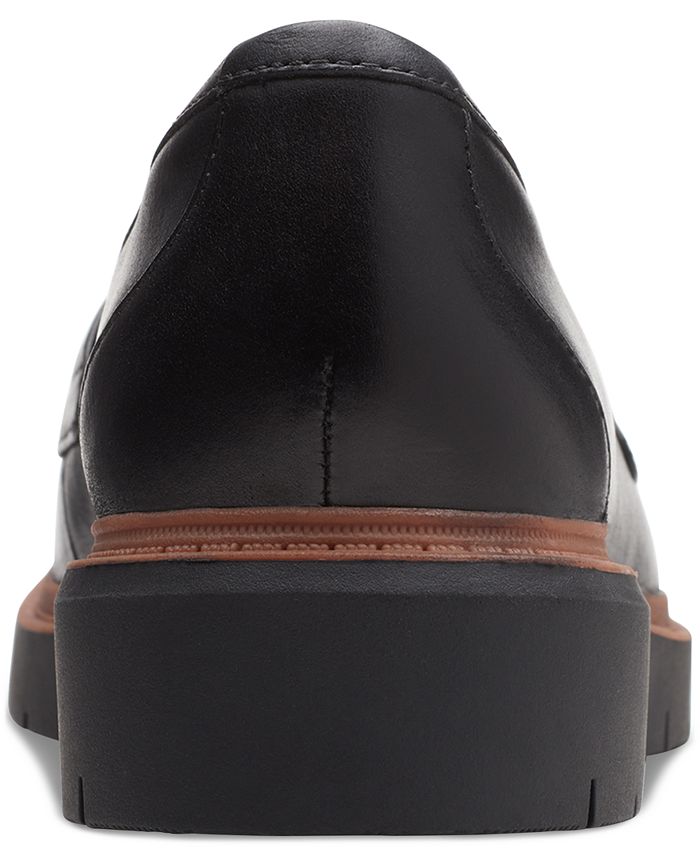 Clarks Westlynn Ayla Penny Loafer voor dames, zwart leder, 42 EU