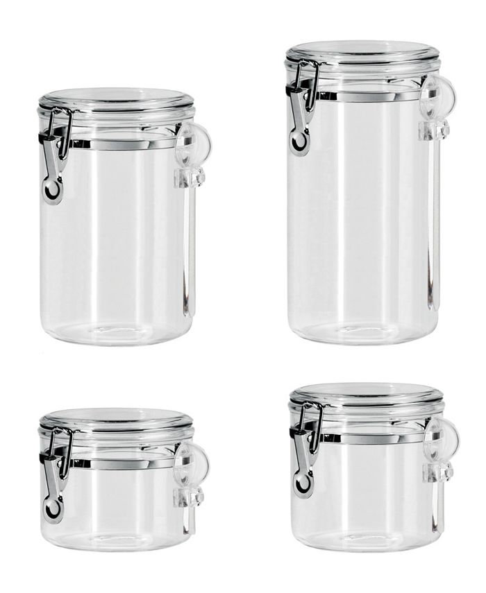Oggi 28-Ounce Clear Acrylic Canister with Locking Clamp 
