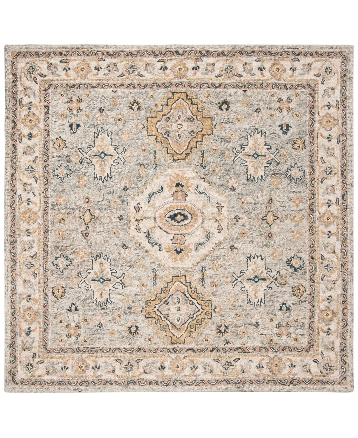Safavieh Aurora APN601 7' x 7' Square Area Rug - Moss, Ivory