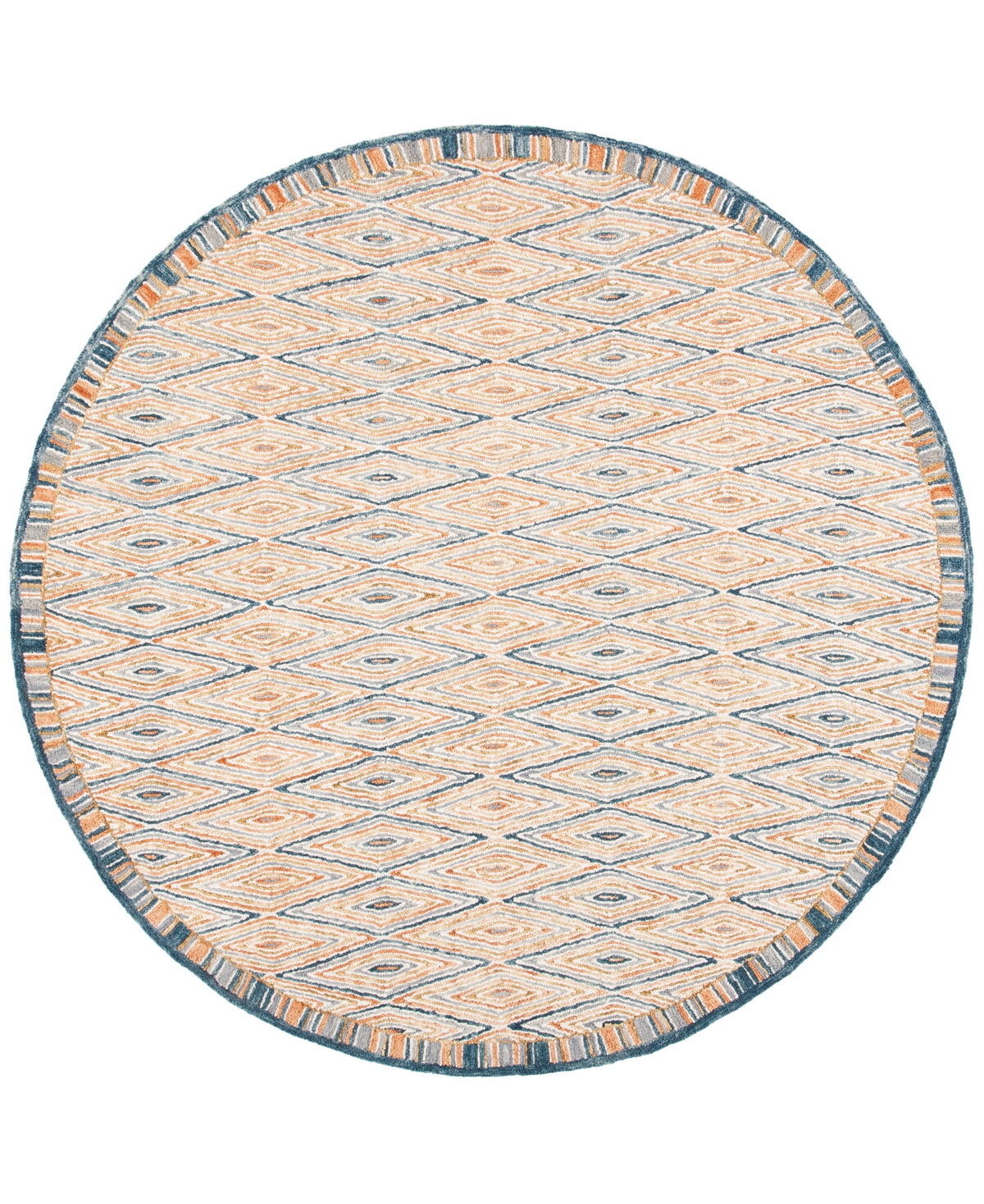 Safavieh Aurora APN808 7' x 7' Round Area Rug - Gold, Rust