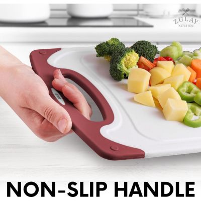 3 Piece Set Non-Slip Kitchen Cutting Board with Juice Groove