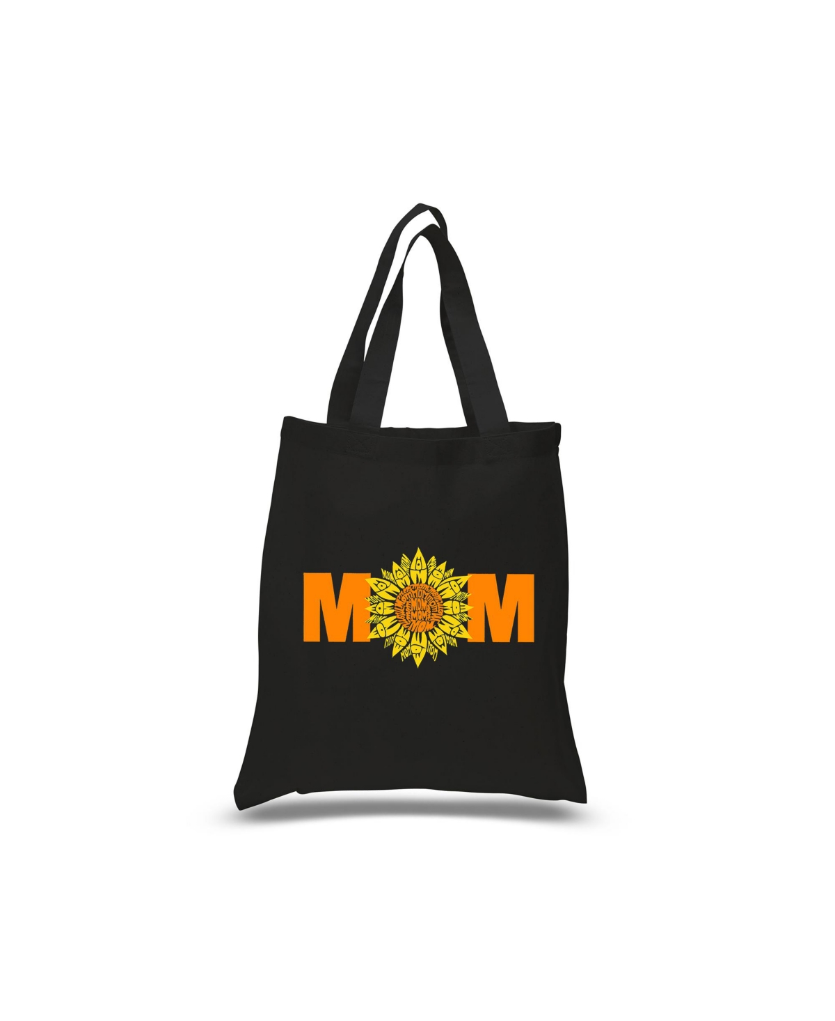 Mom Sunflower - Small Word Art Tote Bag - Sapphire