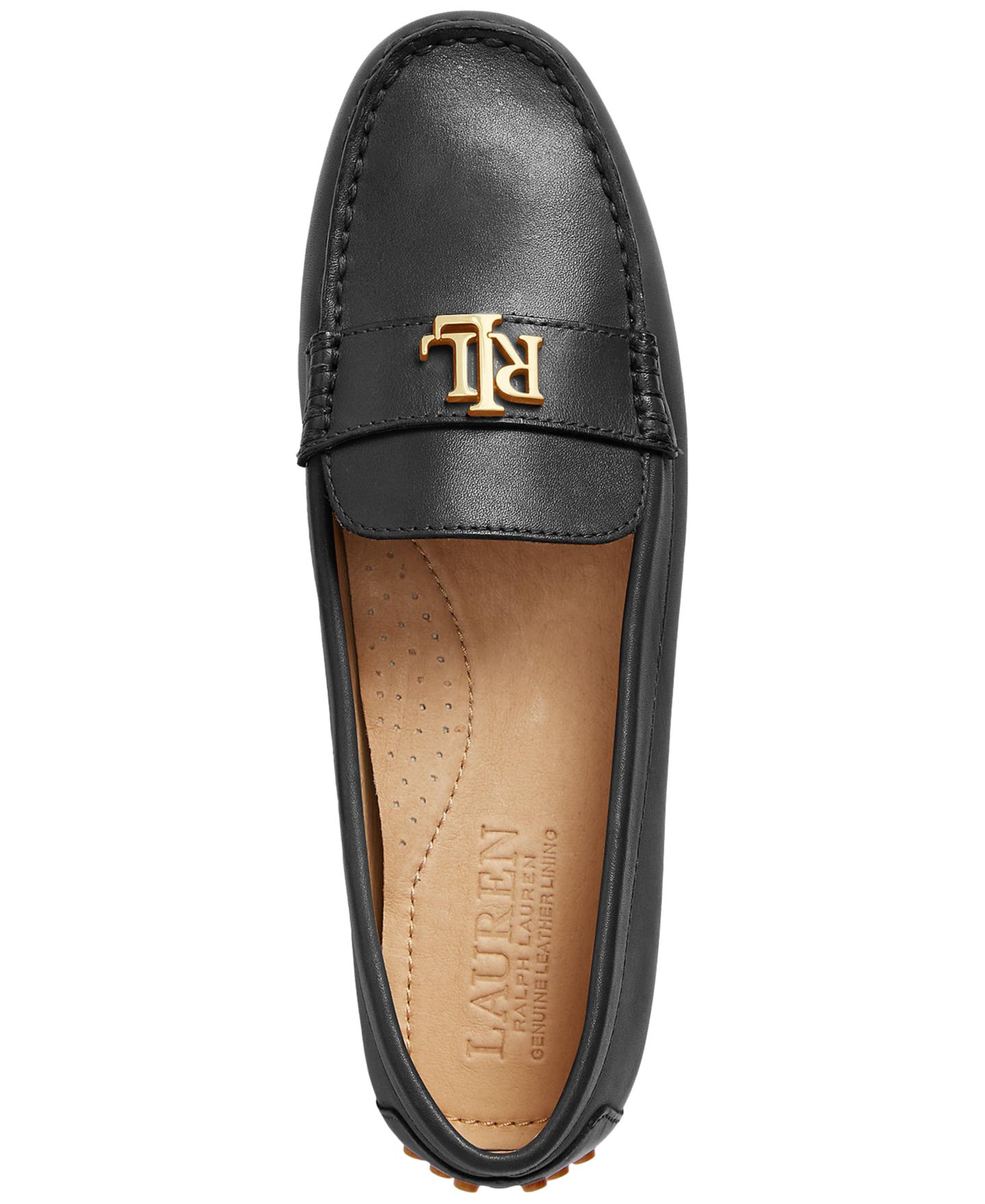 Женские туфли Lauren Ralph Lauren Barnsbury Round Toe, цвет: Чёрный кожаный — фото 4