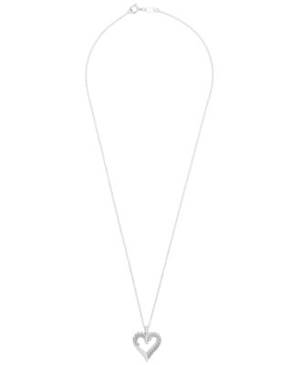 Diamond Open Heart 18" Pendant Necklace (1/2 ct. t.w.) , Created for Macy's