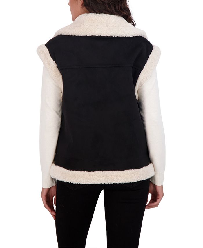 Sebby Collection Women's Faux Shearling Vest Macy's