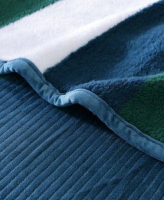 Wilton Sherpa Striped Throw, 60" X 50"