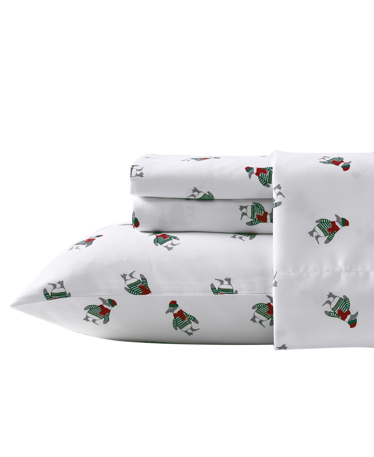Nautica Printed Flannel 3-pc. Sheet Set, Twin In Penguin Toss