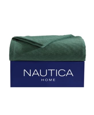 Nautica Ripple Cove Cotton Reversible Blanket, Full/Queen