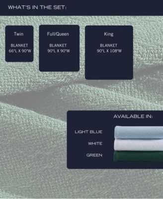 Ripple Cove Cotton Reversible Blanket, Full/Queen