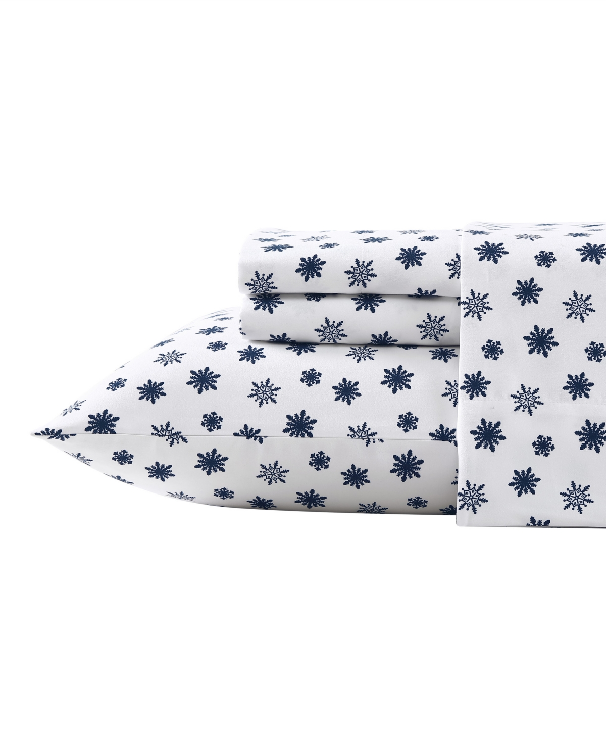 Nautica Printed Flannel 4-pc. Sheet Set, King In Snowflake Toss