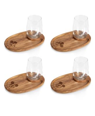 Disney's Mickey Mouse Wine Appetizer Plate Set of 4