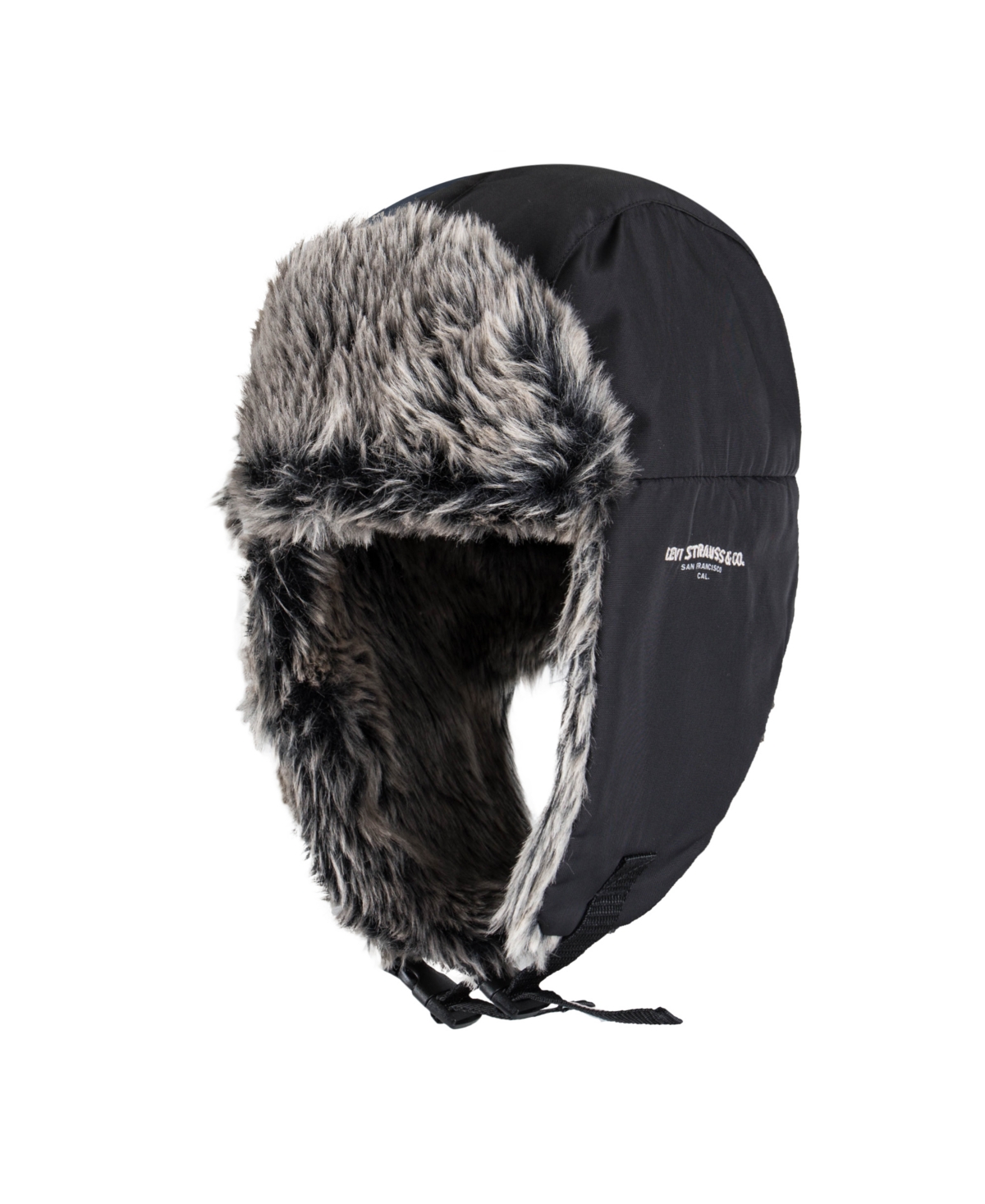Men's Nylon Water Resistant Maximum Warmth Trapper Hat - Black