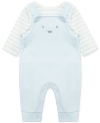 Little Me - Baby Boys Wonder Cotton Top and Overall, 2 Piece Set