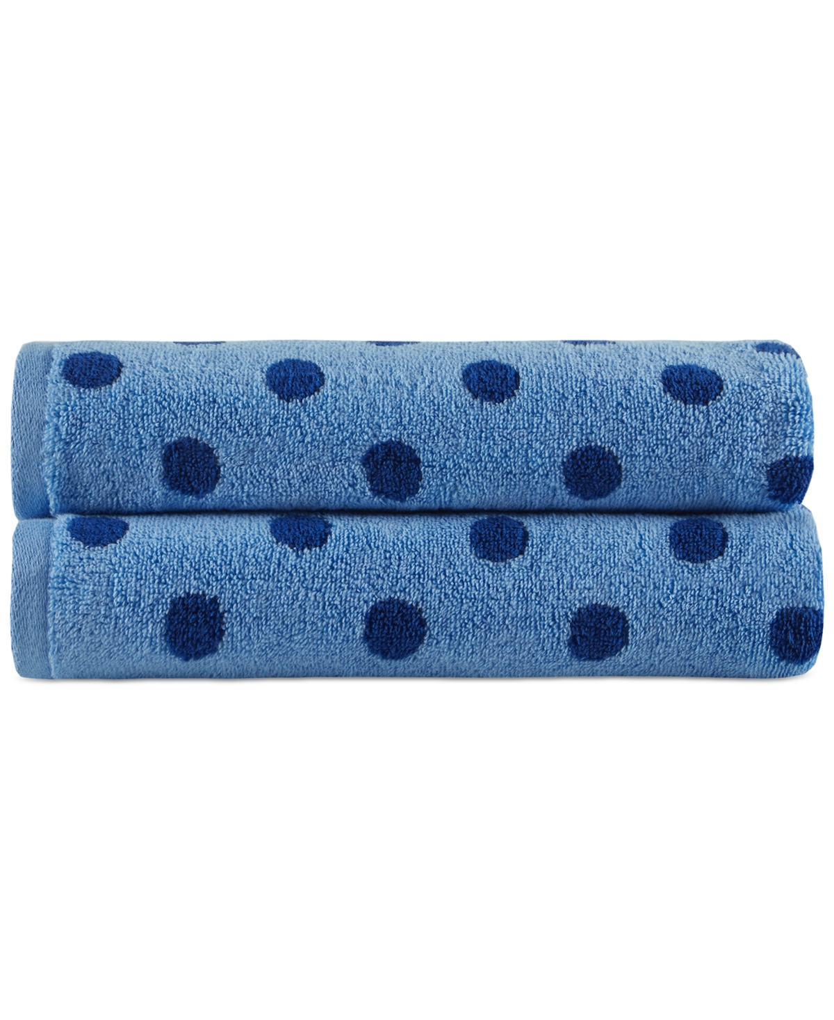 Charter Club Reversible Dot 2-pc. Bath Towel Bundle, Created For Macy's In Blue